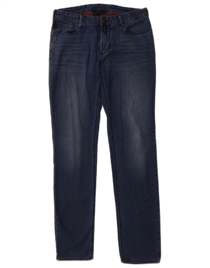 ARMANI Slim Jeans til kvinder W31 L34 Blå Bomuld
