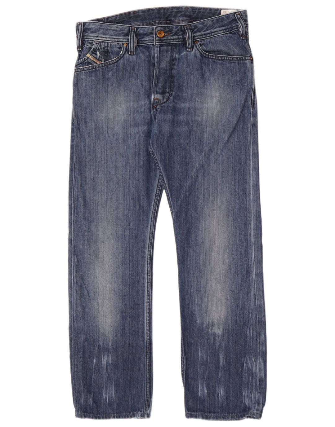 Diesel Herre Kander Straight Jeans W31 L28 Blå Bomuld