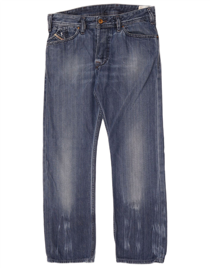 Diesel Herre Kander Straight Jeans W31 L28 Blå Bomuld