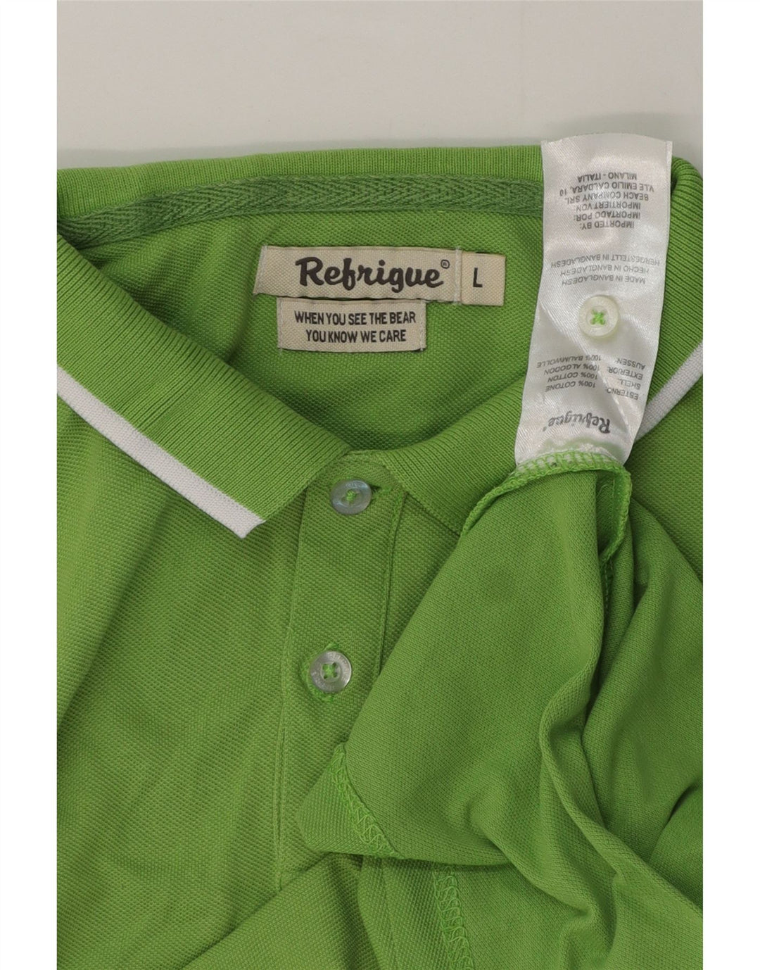 Refrigiwear Herre poloshirt Stor grøn bomuld