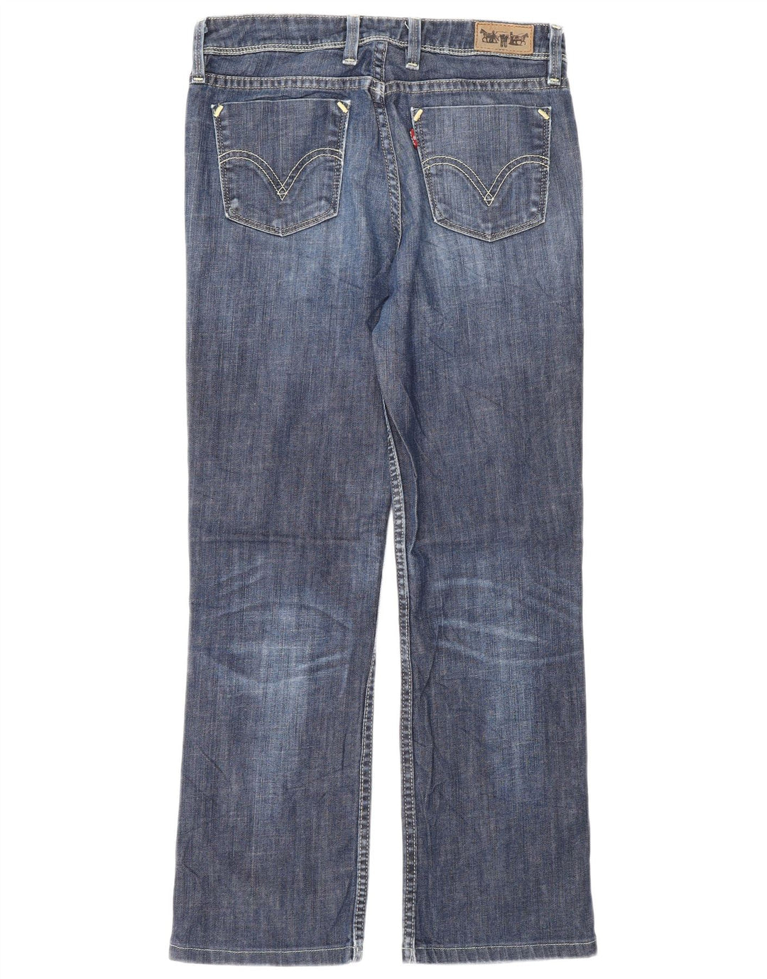Levi's Dame 627 Straight Jeans W29 L28 Marineblå Bomuld