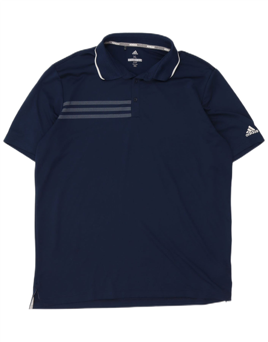ADIDAS Poloskjorte til mænd XL Navyblå polyester