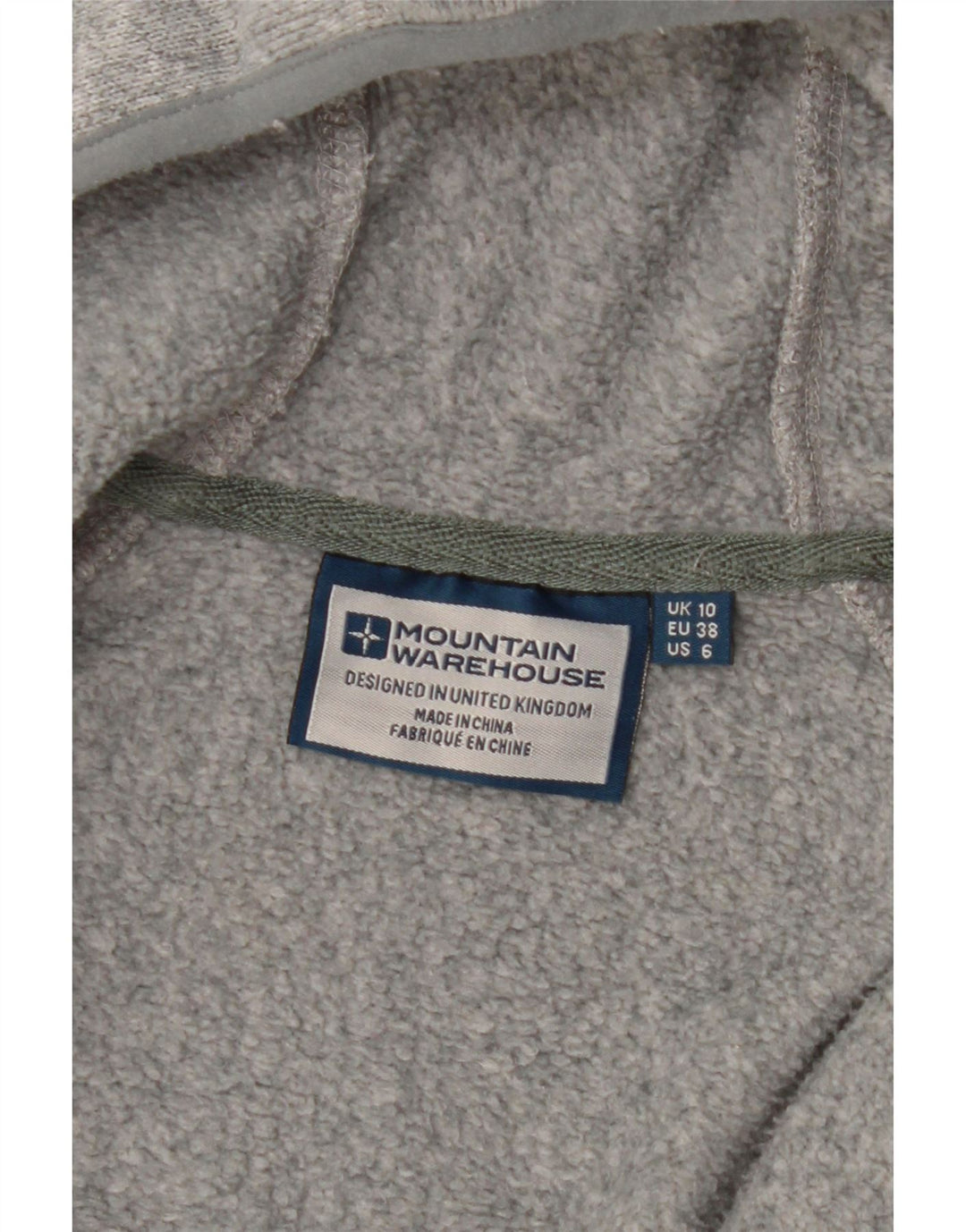 MOUNTAIN WAREHOUSE Womens Zip Hoodie Sweater UK 10 Small  Grey Polyester Vintage Mountain Warehouse and Second-Hand Mountain Warehouse from Messina Hembry 