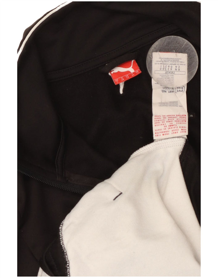 Puma træningsdragt topjakke til kvinder UK 14 Large Black Colourblock Polyester