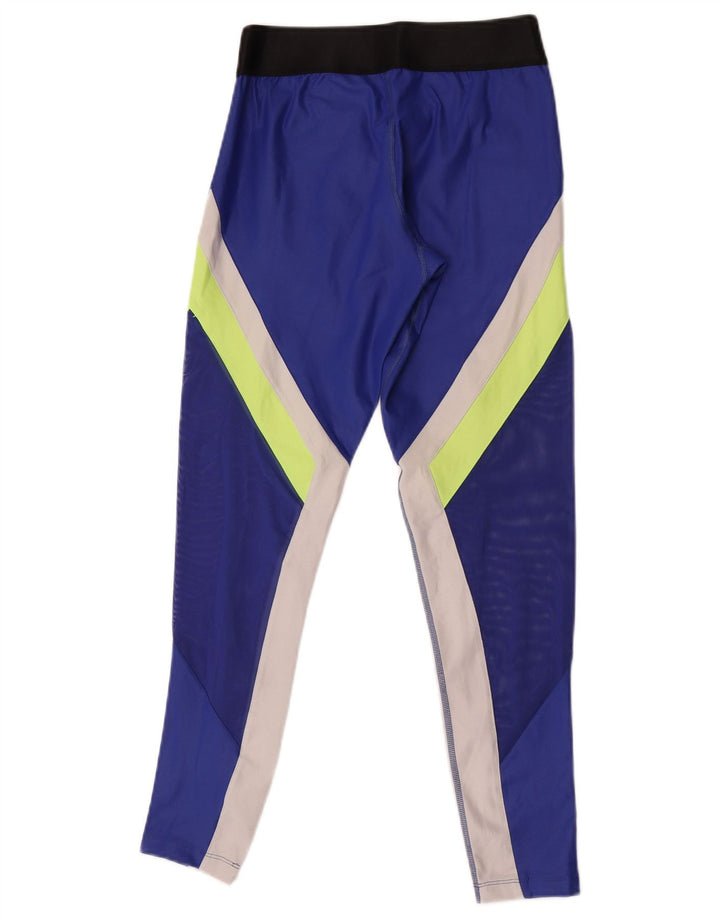 Puma Grafiske Leggings til kvinder UK 12 Medium Blue Colourblock