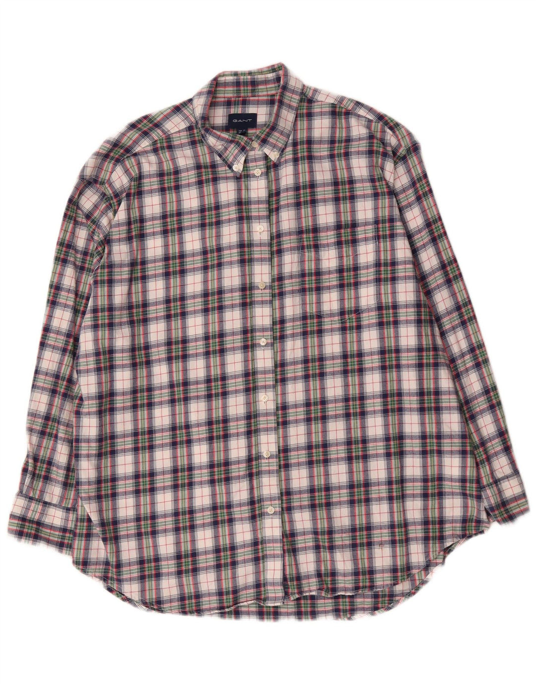 Gant Dame Oversized Flanell Shirt UK 16 Stor Flerfarvet Ternet Bomuld