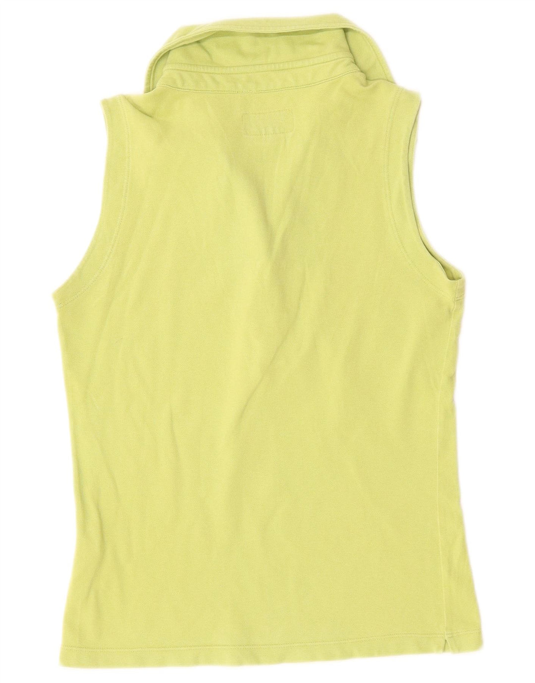 MARLBORO CLASSICS Dame ærmeløs polo shirt UK 14 Stor grøn bomuld