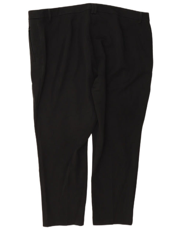 Marks & Spencer Lige fritidsbukser til kvinder UK 24 4XL W46 L28 Sort