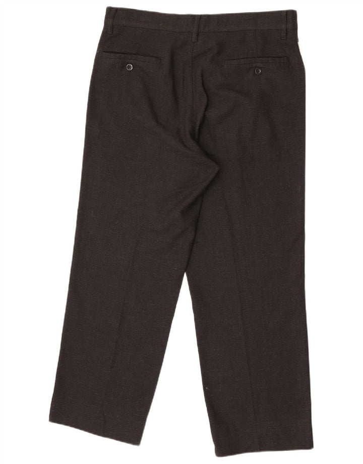 Armani Herre Lige Casual Bukser IT 48 Medium W32 L27 Sort Polyester