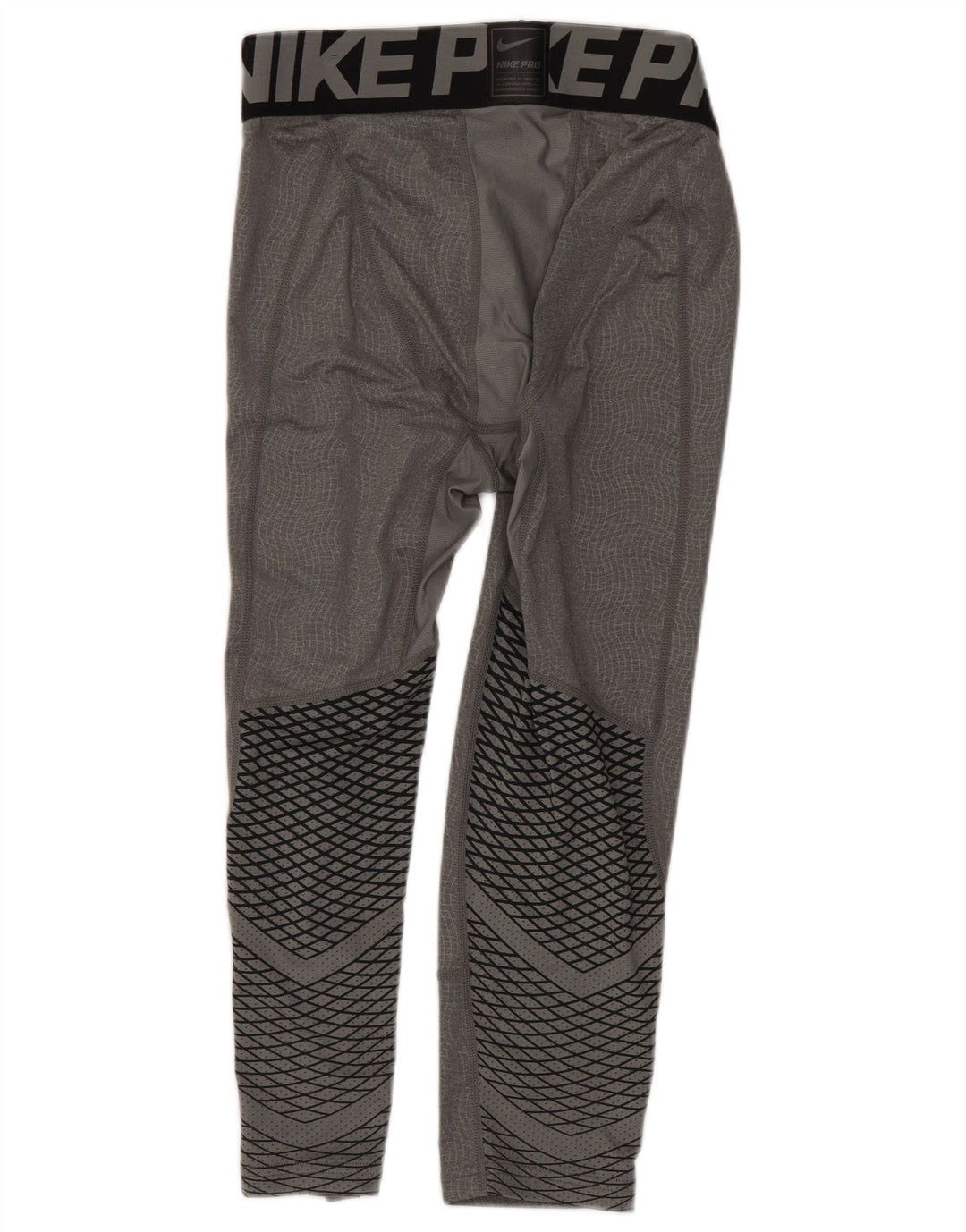 Nike Herre grafiske Capri Leggings Small Grey Colourblock Polyester