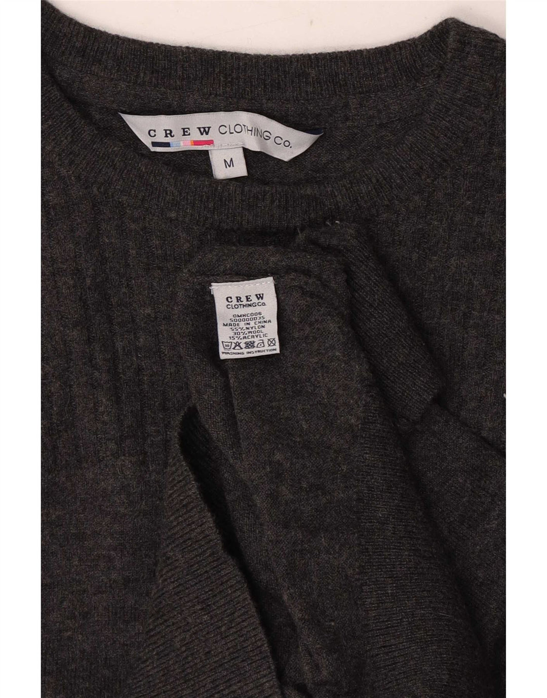 Besætningstøj Herre Boat Neck Jumper Sweater Medium Grå Nylon