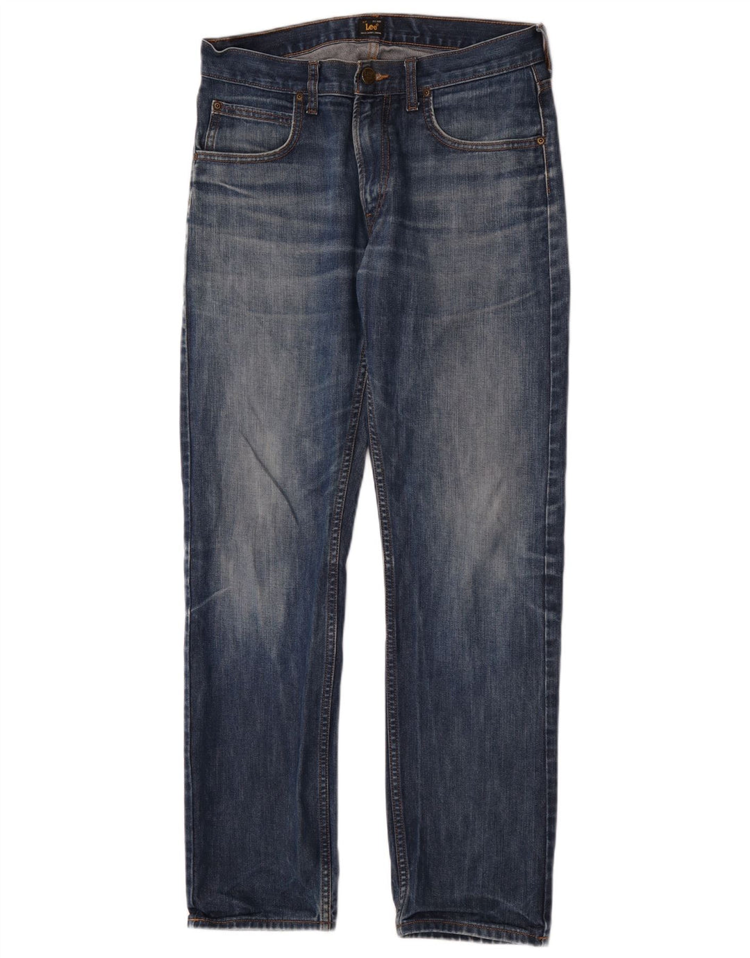 Lee Herre Blake Straight Jeans W31 L32 Blå Bomuld