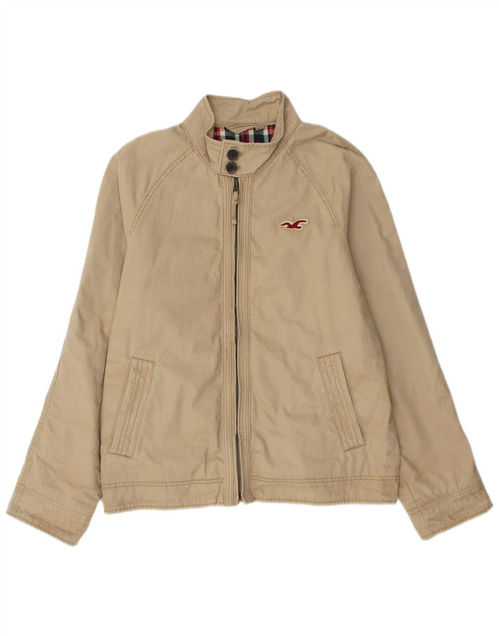 HOLLISTER Bomberjakke til mænd UK 42 XL Beige Bomuld
