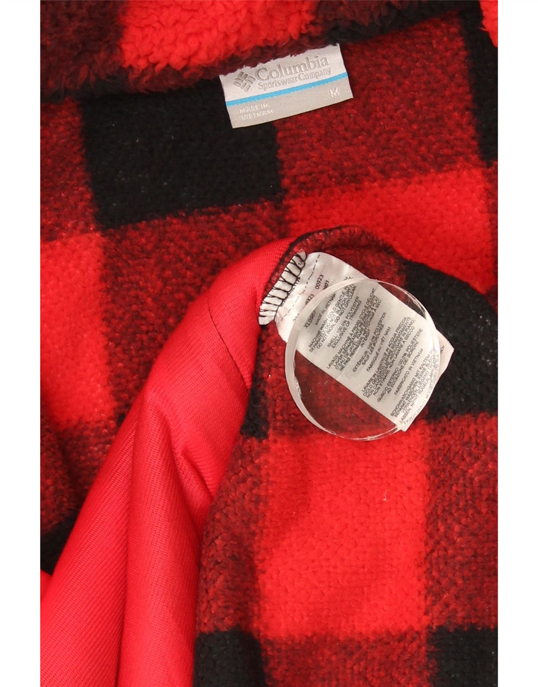 Columbia Dame Fleecejakke UK 14 Medium Rød Gingham Polyester