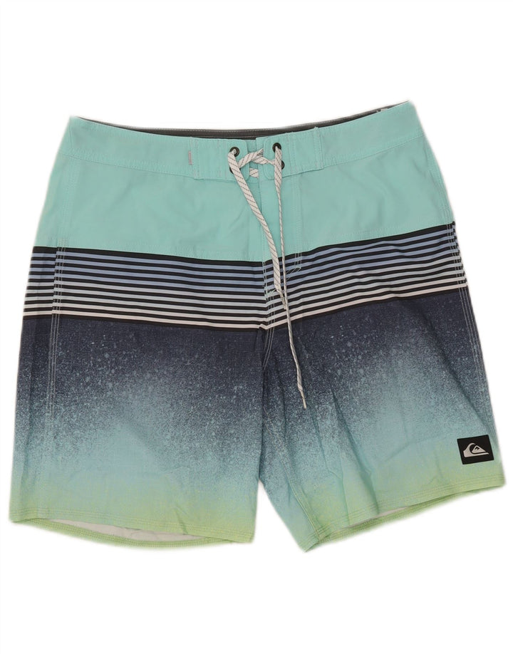 Quiksilver Badeshorts til mænd Medium turkis stribet polyester