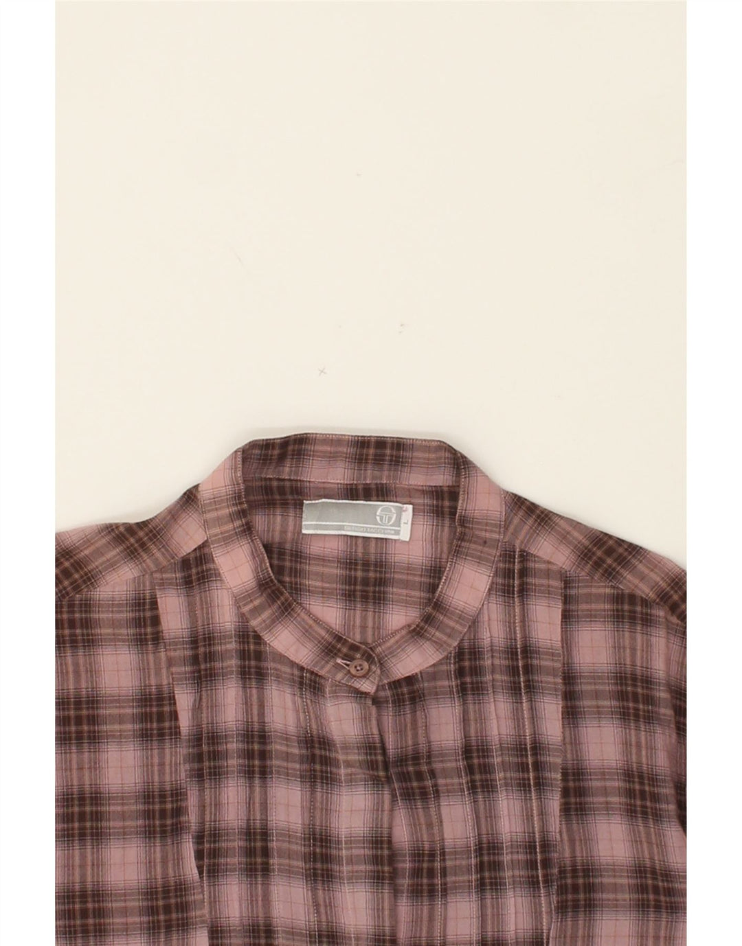 SERGIO TACCHINI Womens Shirt Blouse UK 16 Large Pink Check Cotton Vintage Sergio Tacchini and Second-Hand Sergio Tacchini from Messina Hembry 