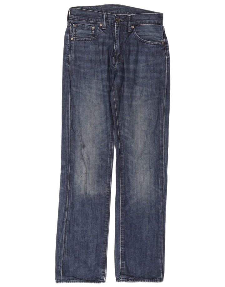 LEVI'S Mens 505 Straight Jeans W28 L32 Blue Cotton