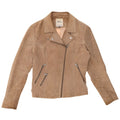 ONLY Dame Ruskind Biker Jacket IT 40 Small Beige Læder