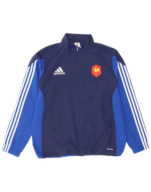 Adidas Herre Federation Francaise De Rugby Træningsdragt Topjakke XL Marineblå