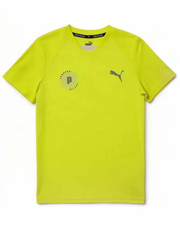 Puma Boys Grafisk T-Shirt Top 11-12 År Grøn Polyester