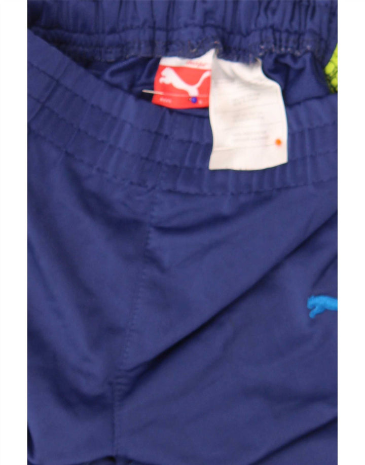 Puma Boys træningsdragt bukser 8-9 år Small Navy Blue Colourblock