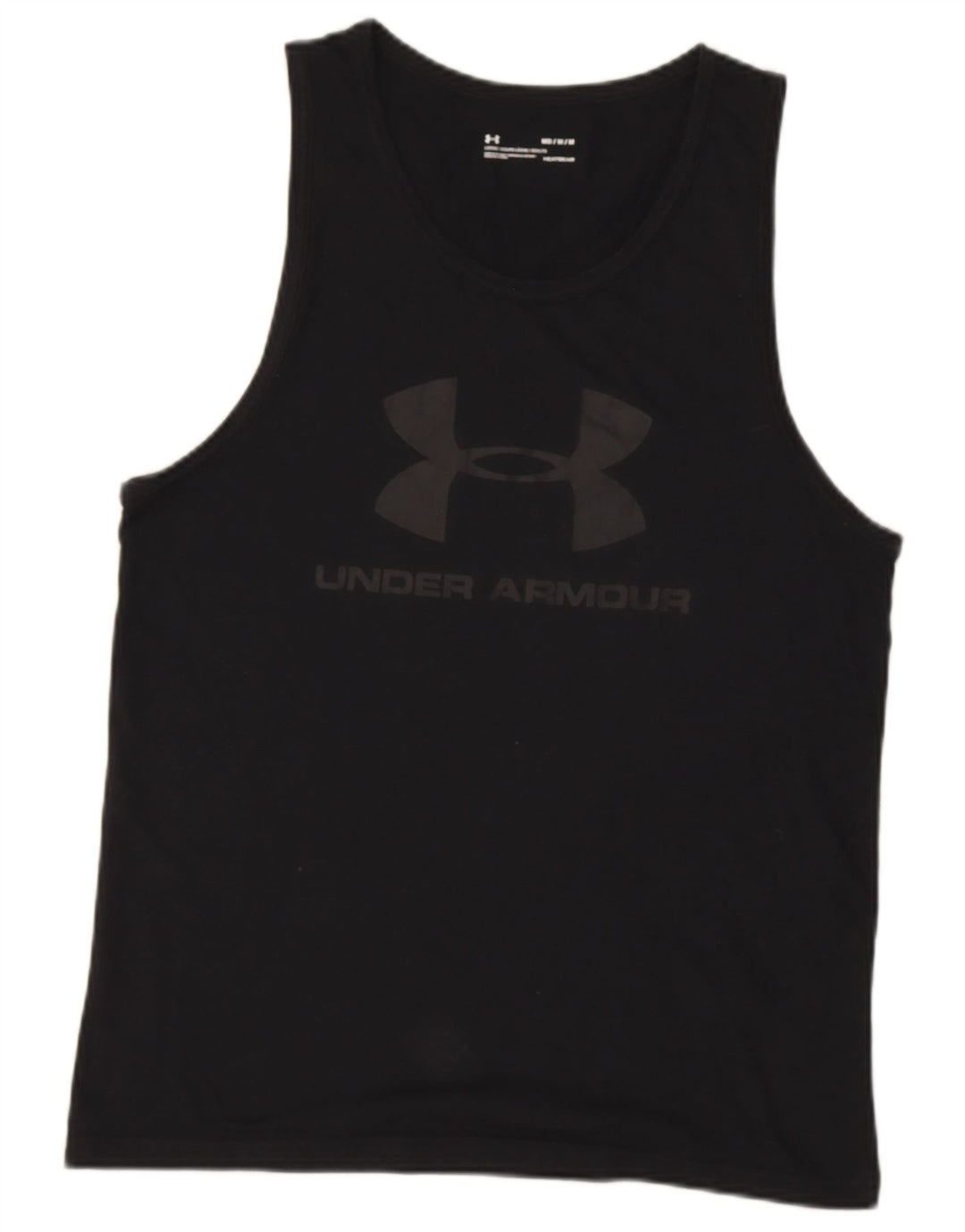 UNDER ARMOUR Herre Heat Gear Grafisk Vest Top Medium Sort Bomuld