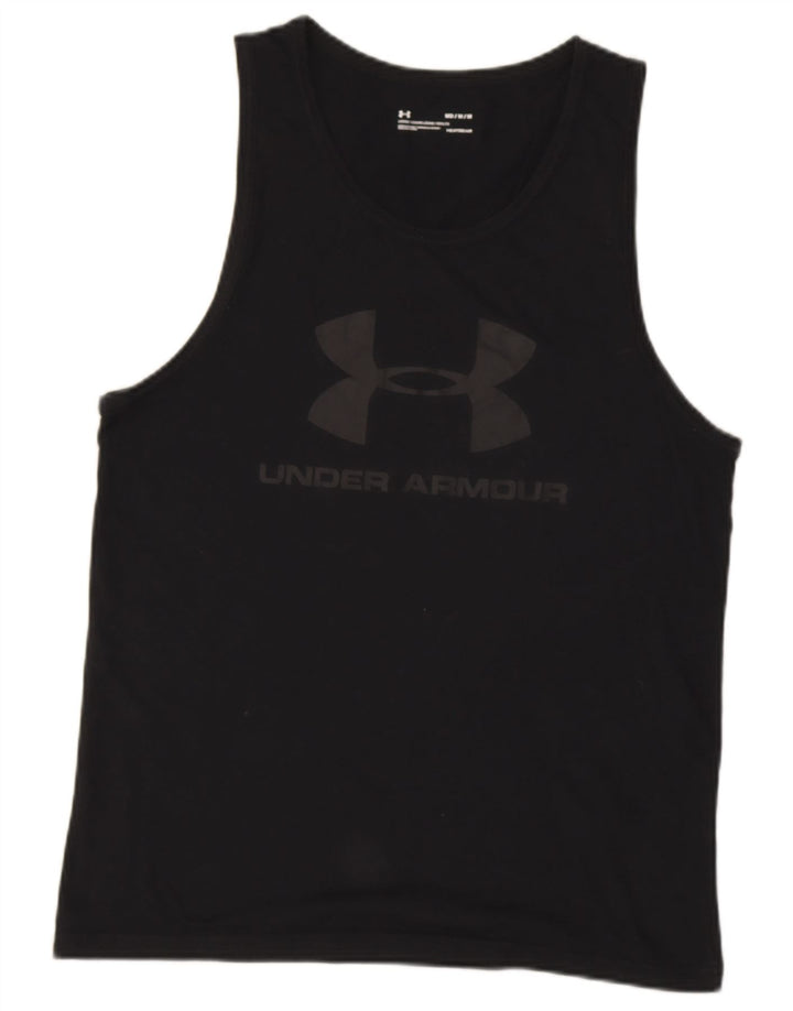 UNDER ARMOUR Herre Heat Gear Grafisk Vest Top Medium Sort Bomuld