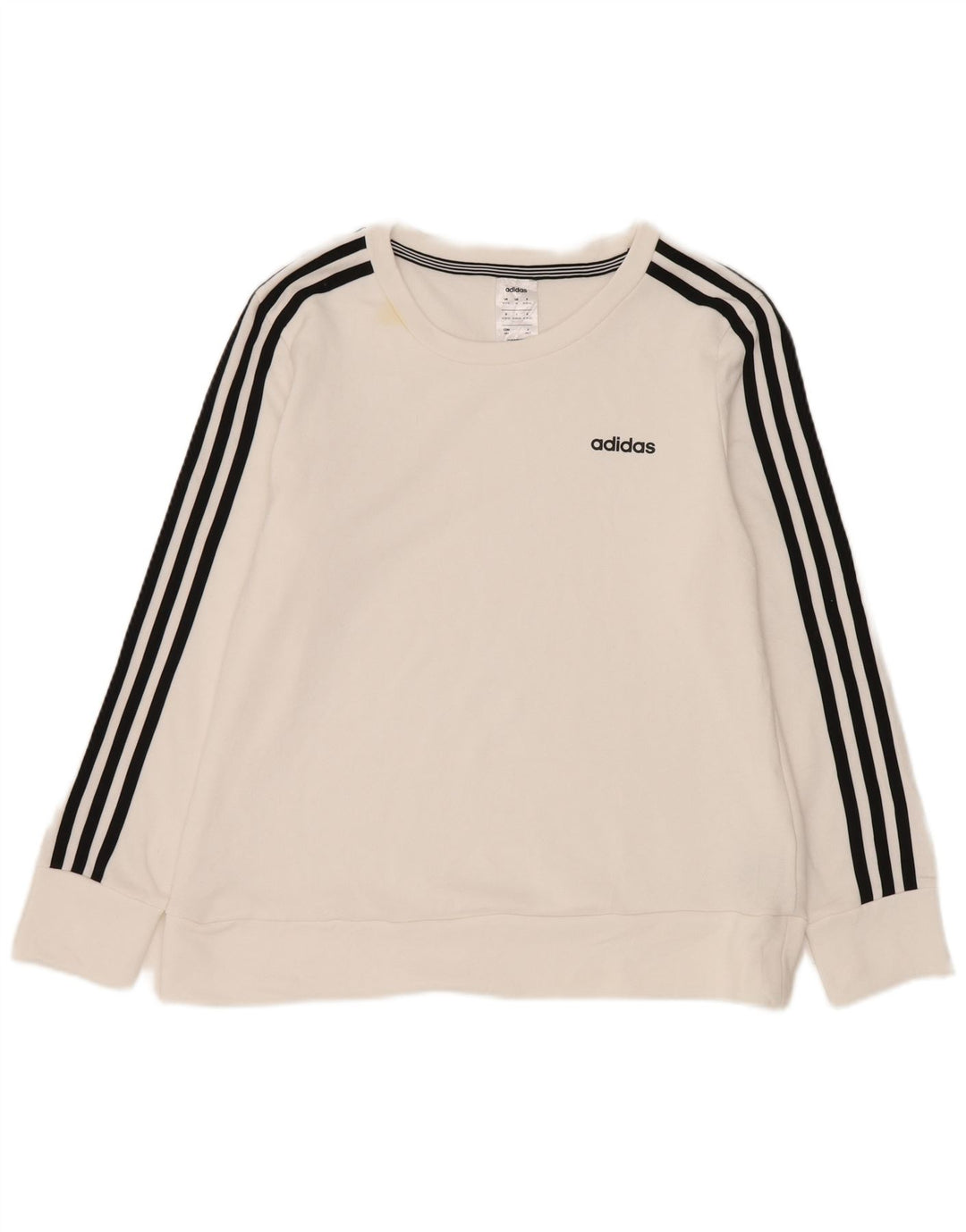 Adidas Womens Climalite Sweatshirt Jumper UK 12/14 Medium White Polyester