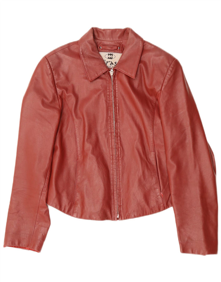 Vintage læderjakke til kvinder UK 14 Stort rødt læder