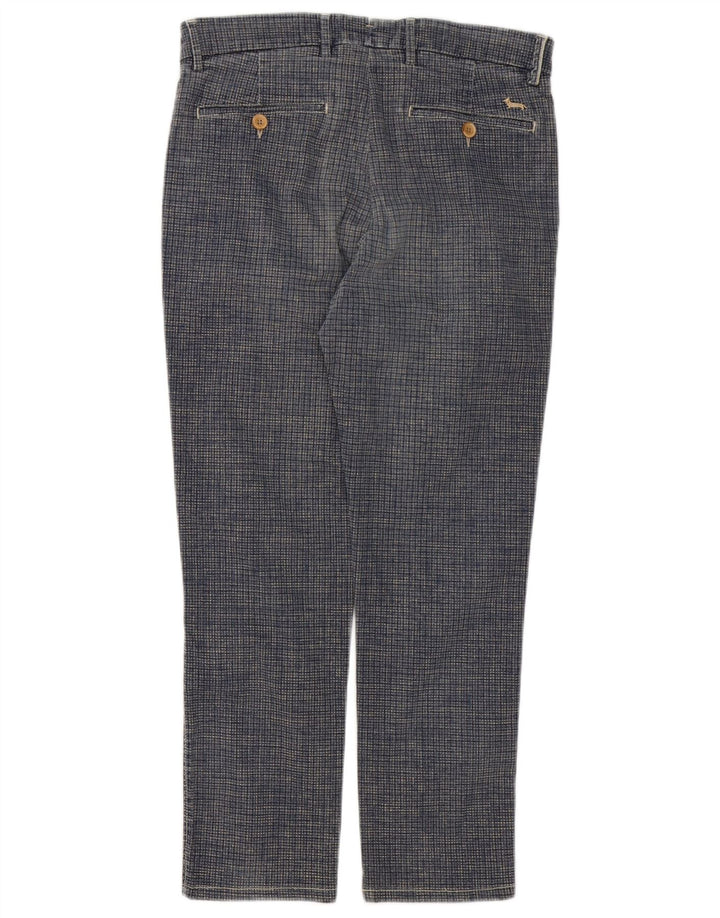 Harmont & Blaine Herre Chinobukser IT 46 Small W32 L27 Blue Houndstooth