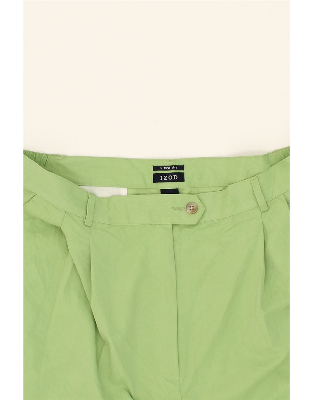 IZOD Womens Pegged Chino Shorts W34 Large  Green Cotton Vintage Izod and Second-Hand Izod from Messina Hembry 