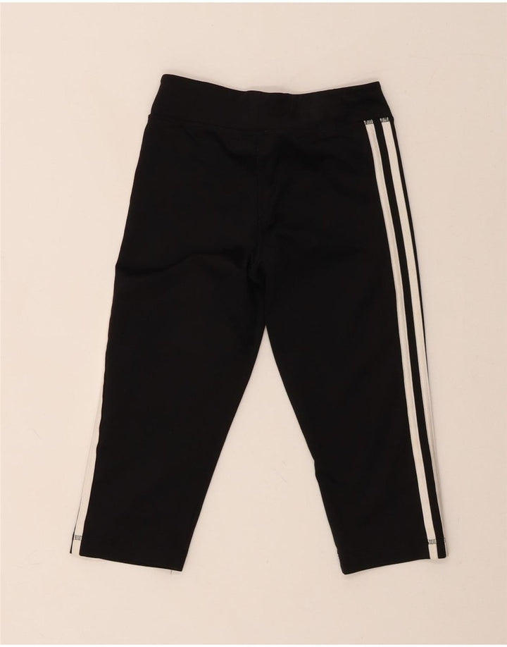 ADIDAS Girls Climalite Capri Leggings 11-12 Years  Black Polyester