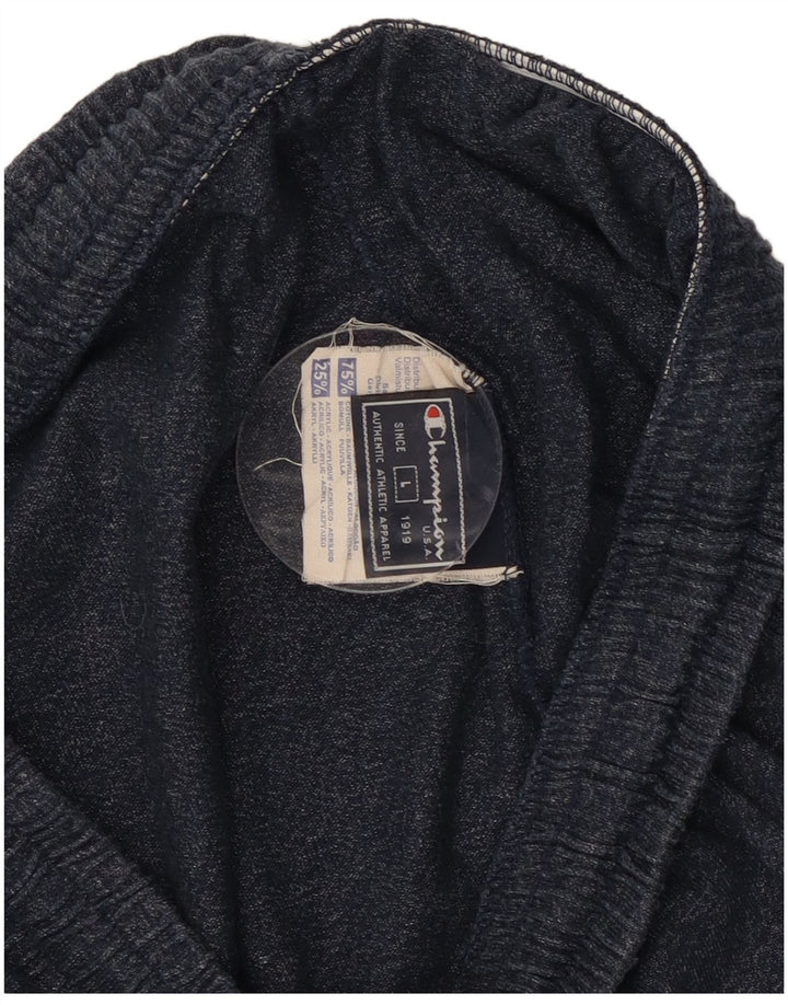 Champion Herre træningsdragt Bukser Large Navy Blue Flecked Bomuld