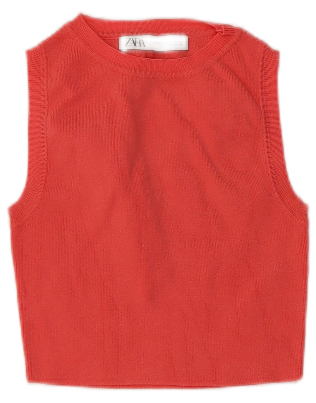 Zara Womens Crop Vest Tank Top UK 8 Small Pink