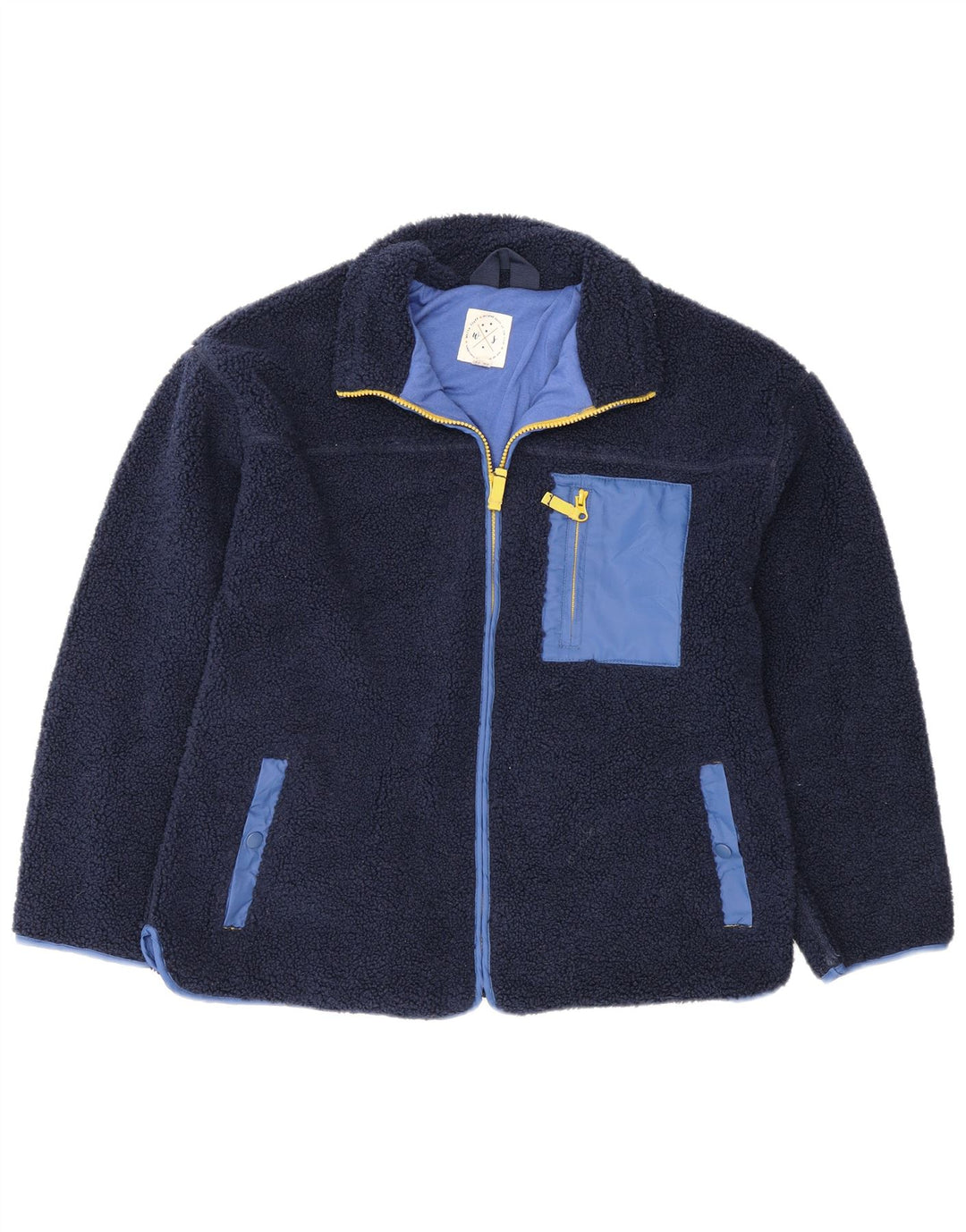 White Stuff Fleecejakke til kvinder UK 12 Medium Navy Blue Polyester