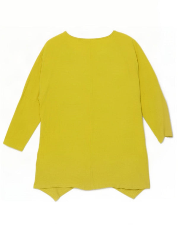 Phase Eight Dame Oversized 3/4-ærmet Tunika Top UK 10 Lille Gul