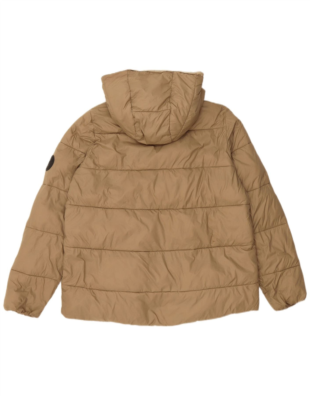 Zara Herre hættepolstret jakke UK 36 Small Beige