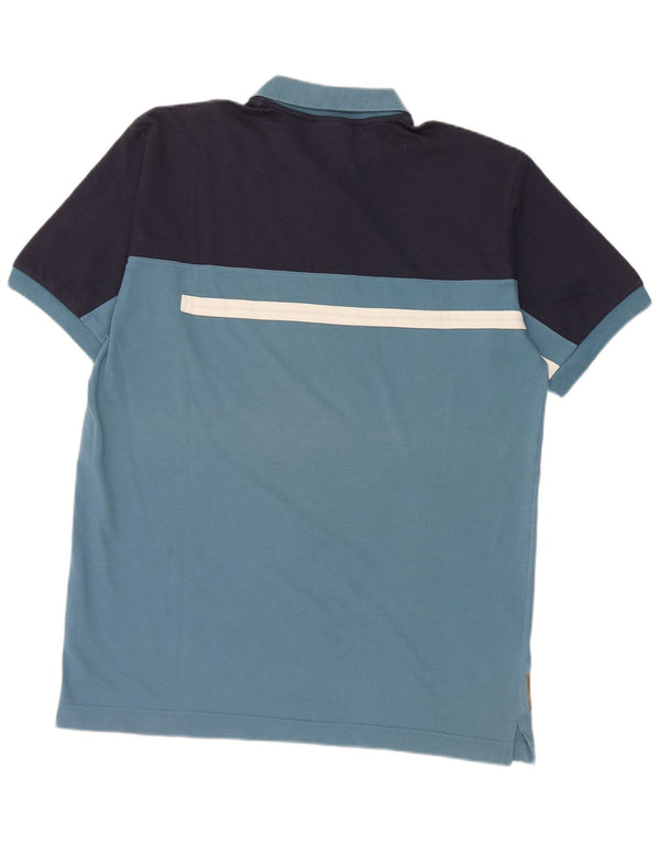 Sergio Tacchini Polo Shirt til mænd 2XL Blå Colourblock Bomuld