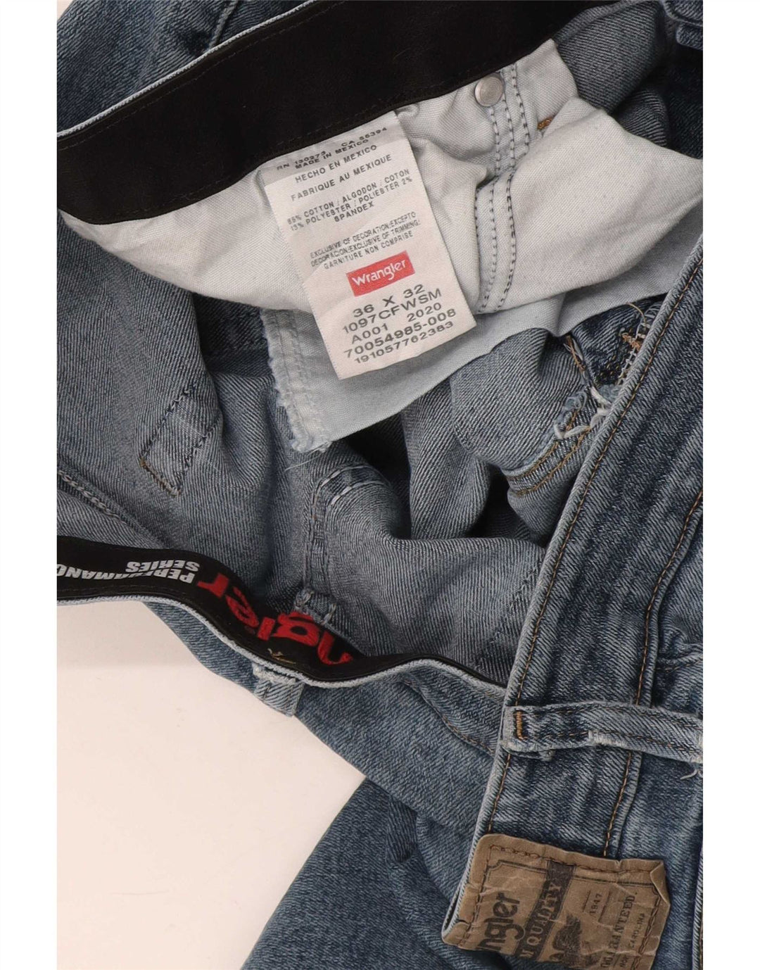 Wrangler Straight Jeans til mænd W36 L32 blå bomuld