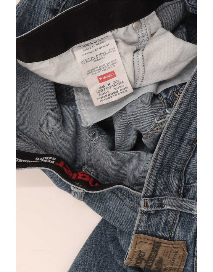 Wrangler Straight Jeans til mænd W36 L32 blå bomuld