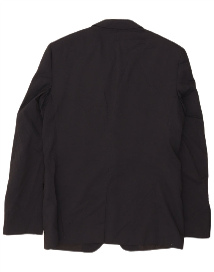 Zara Herre 2-knaps blazerjakke EU 50 Medium Navyblå Polyester