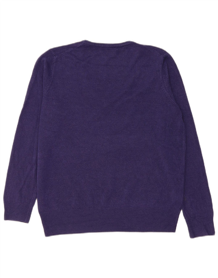 Marks & Spencer Dame V-hals sweater UK 14 Large Purple