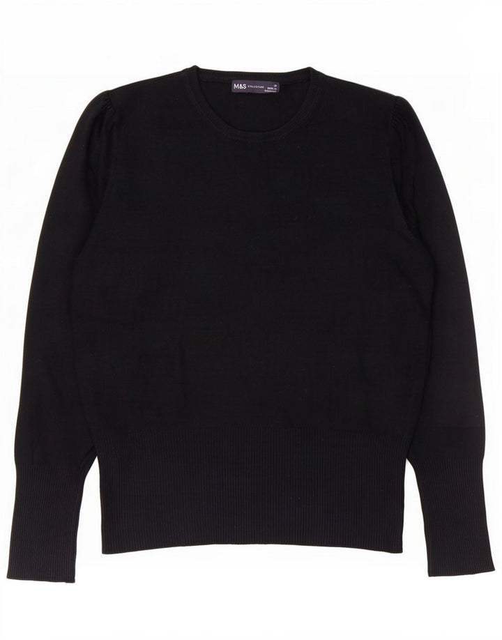 Marks & Spencer Dame sweater med rund hals DK 12 Medium Sort
