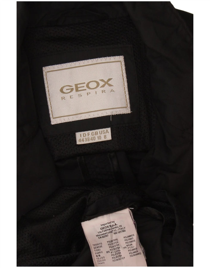 Geox Womens Utility Jacket UK 10 Small Black Polyester