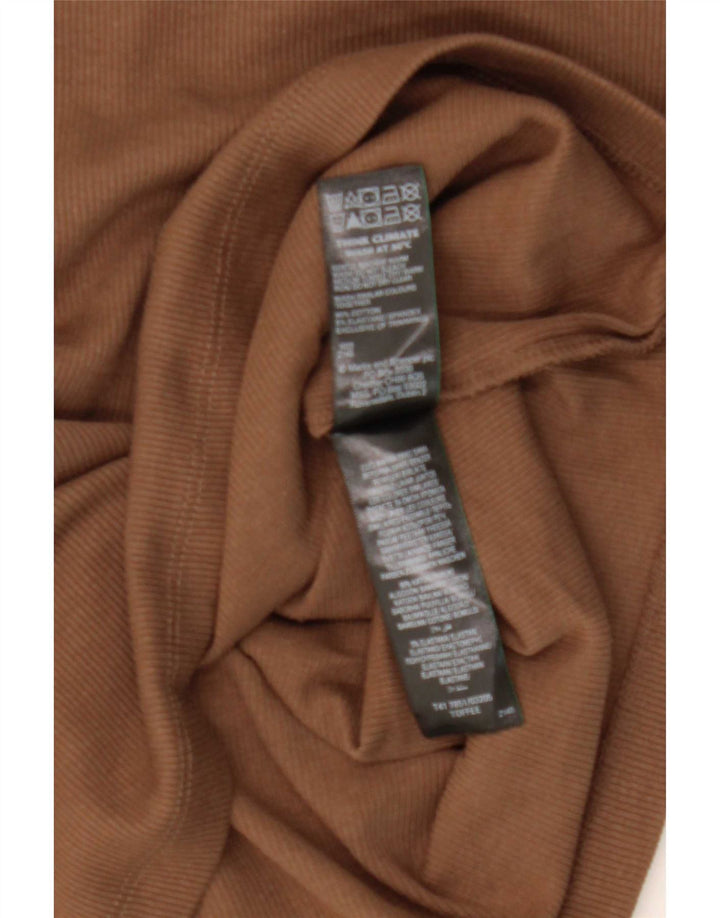 Marks & Spencer T-shirt top til kvinder UK 14 Medium brun bomuld