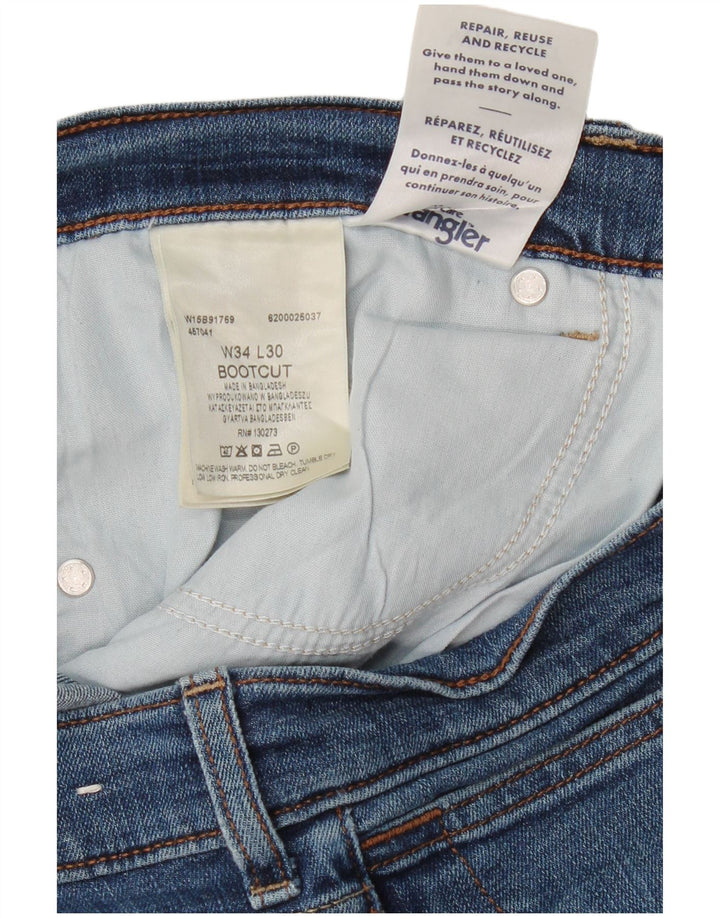 Wrangler Bootcut jeans til mænd W34 L30 blå bomuld