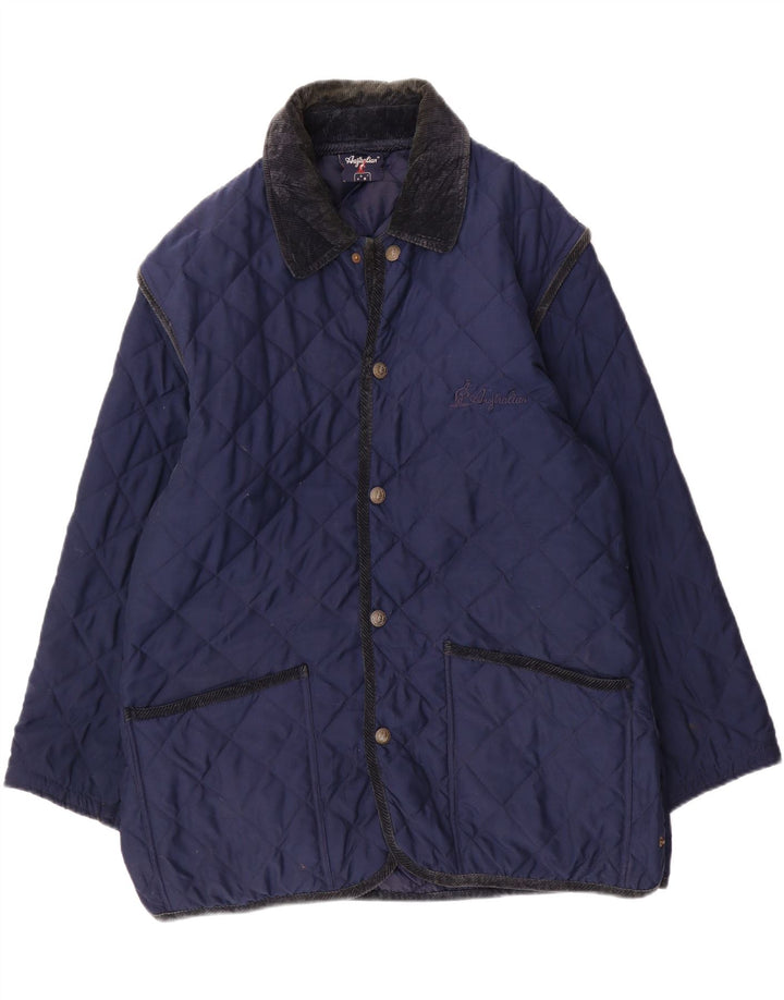 AUSTRALIAN L'ALPINA Herre quiltet jakke IT 50 Stor marineblå polyester