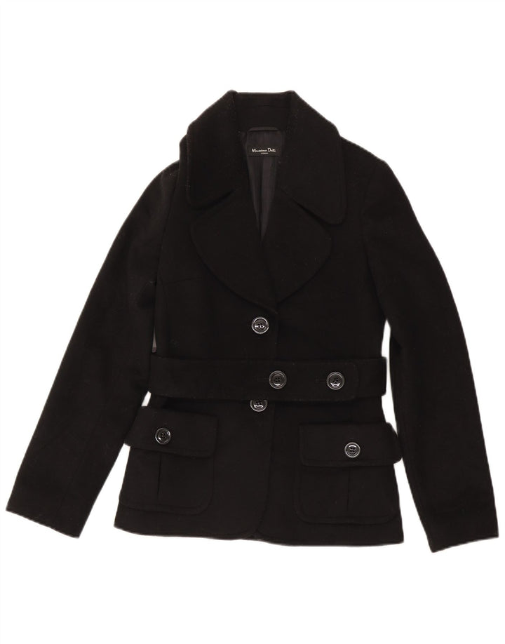 Massimo Dutti Dame 2-knaps blazerjakke EU 36 XS Sort Uld