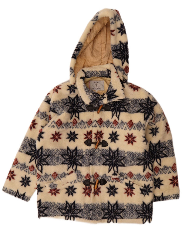 Vintage damejakke med hætte i overstørrelse UK 10 Small Beige