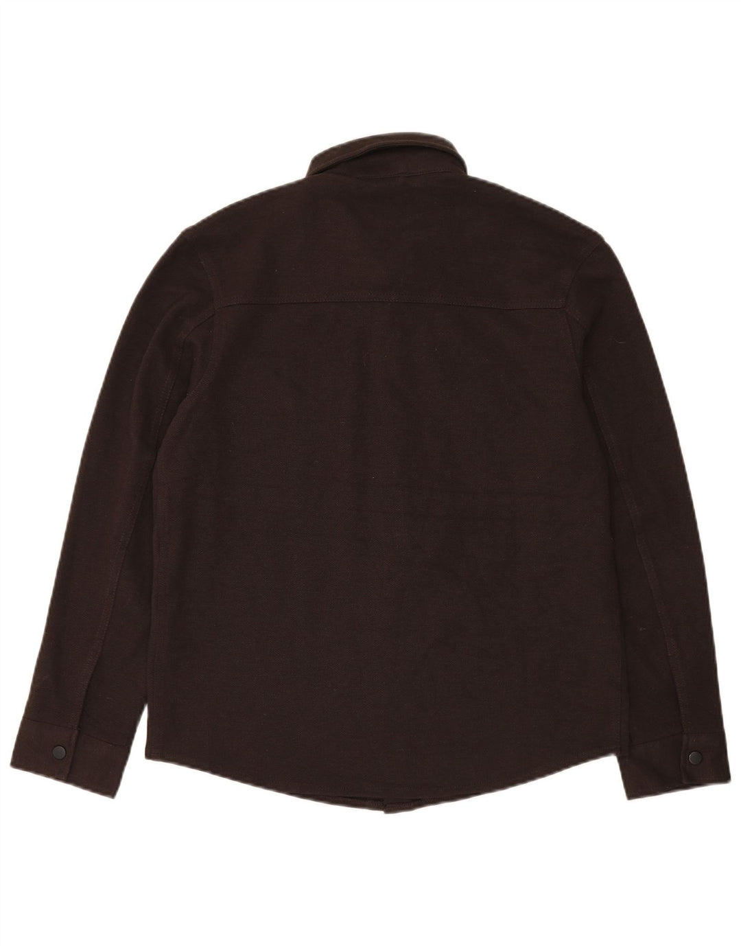 ZARA Flanelskjorte til mænd, medium brun polyester